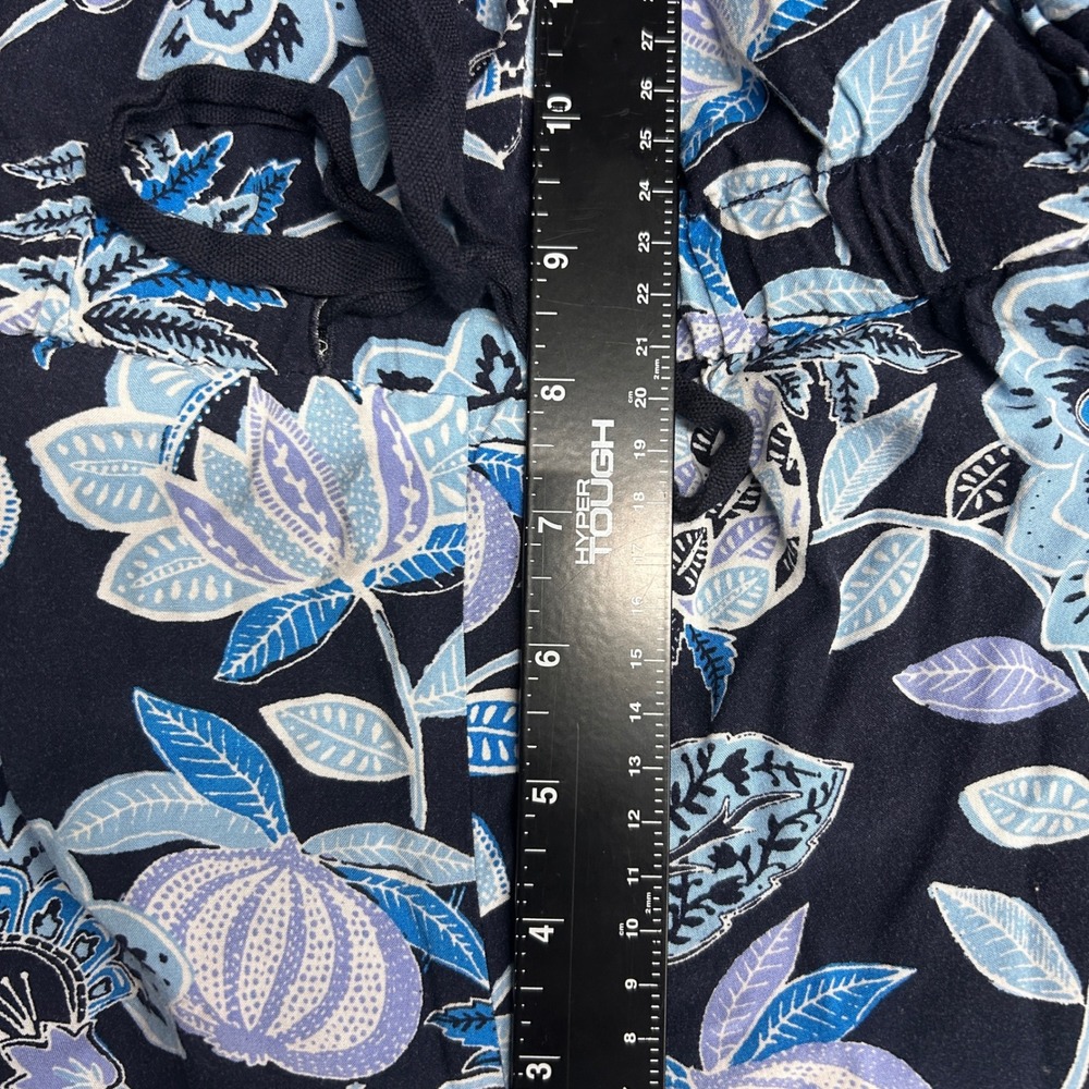 LOFT Petites Jumpsuit Women 00P Blue Floral Sleeveless Rayon Cottagecore Boho - Picture 7 of 12
